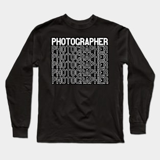 Photographer T Shirt Design Long Sleeve T-Shirt